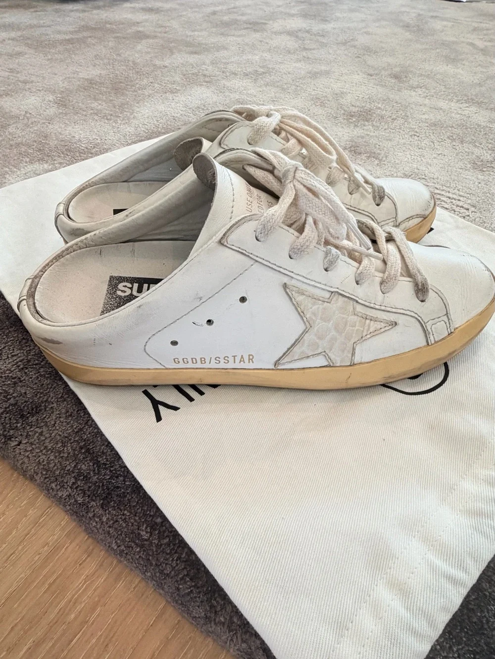 Golden Goose White Super-Star Sabot Sneakers